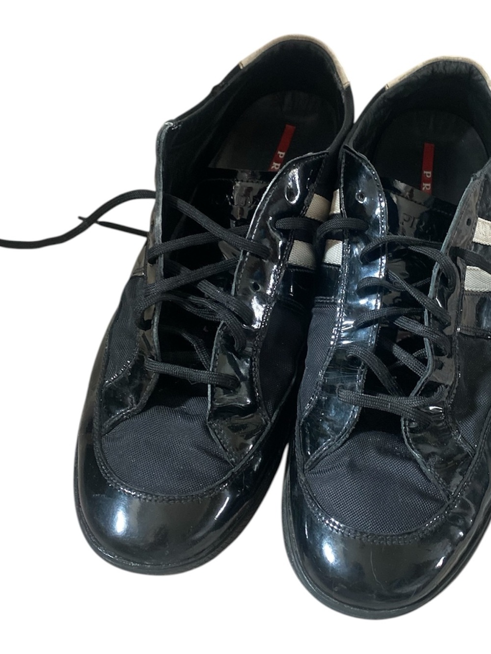 Prada patent leather sneakers